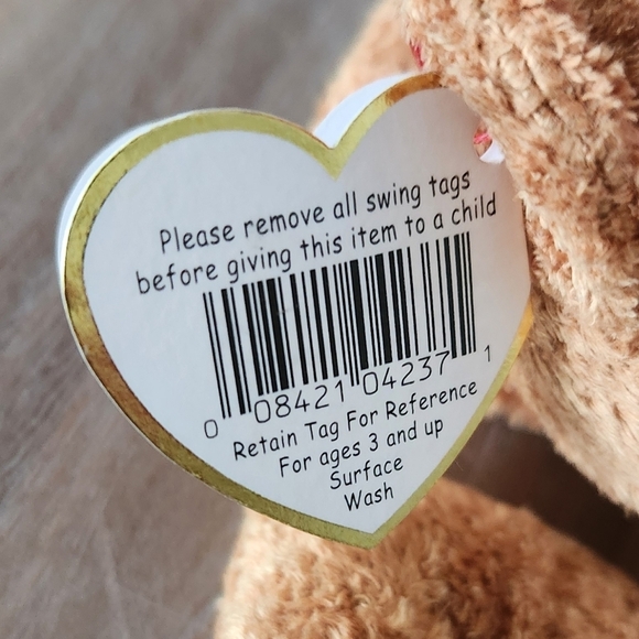 π§Έ Ty Beanie Baby βFuzzβ the Brown Bear β 1999 Retired, Excellent Condition - Picture 10 of 15